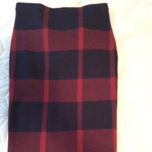 Plaid Pencil Skirt - Picture 1 of 4